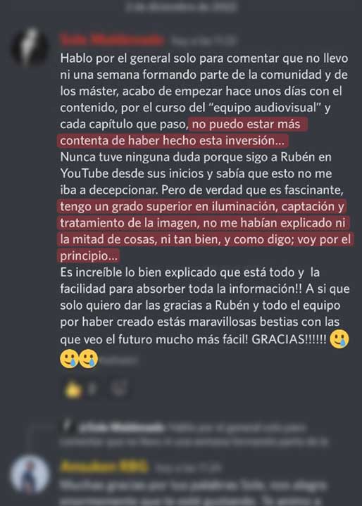 Opiniones Másters Fotografía y Vídeo RBG Escuela